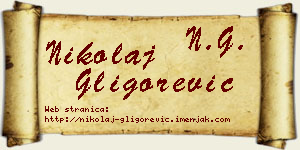 Nikolaj Gligorević vizit kartica